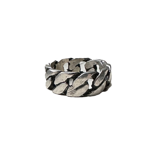 Deadstock Sterling Y2k Cuban Chain Stacking Ring Trending 925 Silver