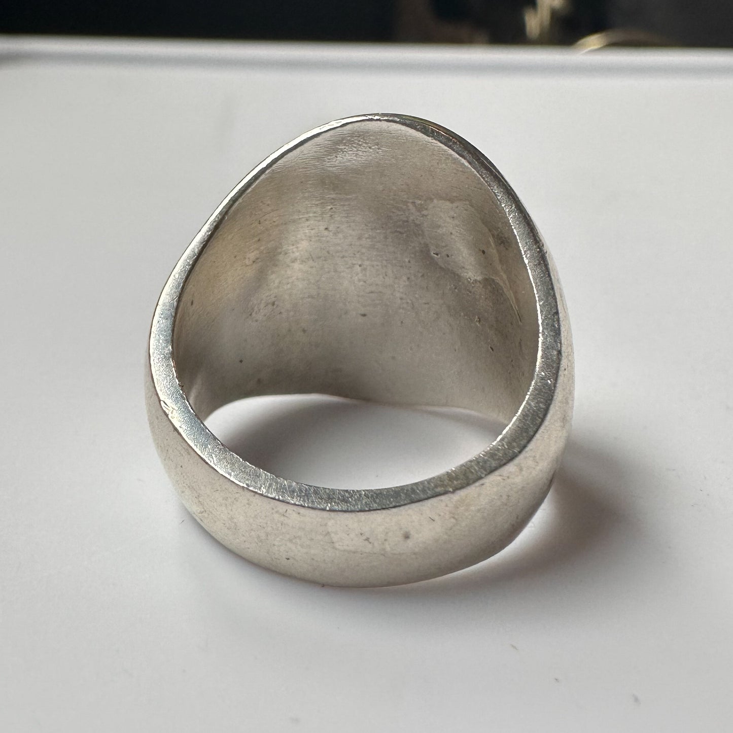 Deadstock Sterling Y2k Large Smooth Blank Signet Stacking Ring Trending 925 Silver