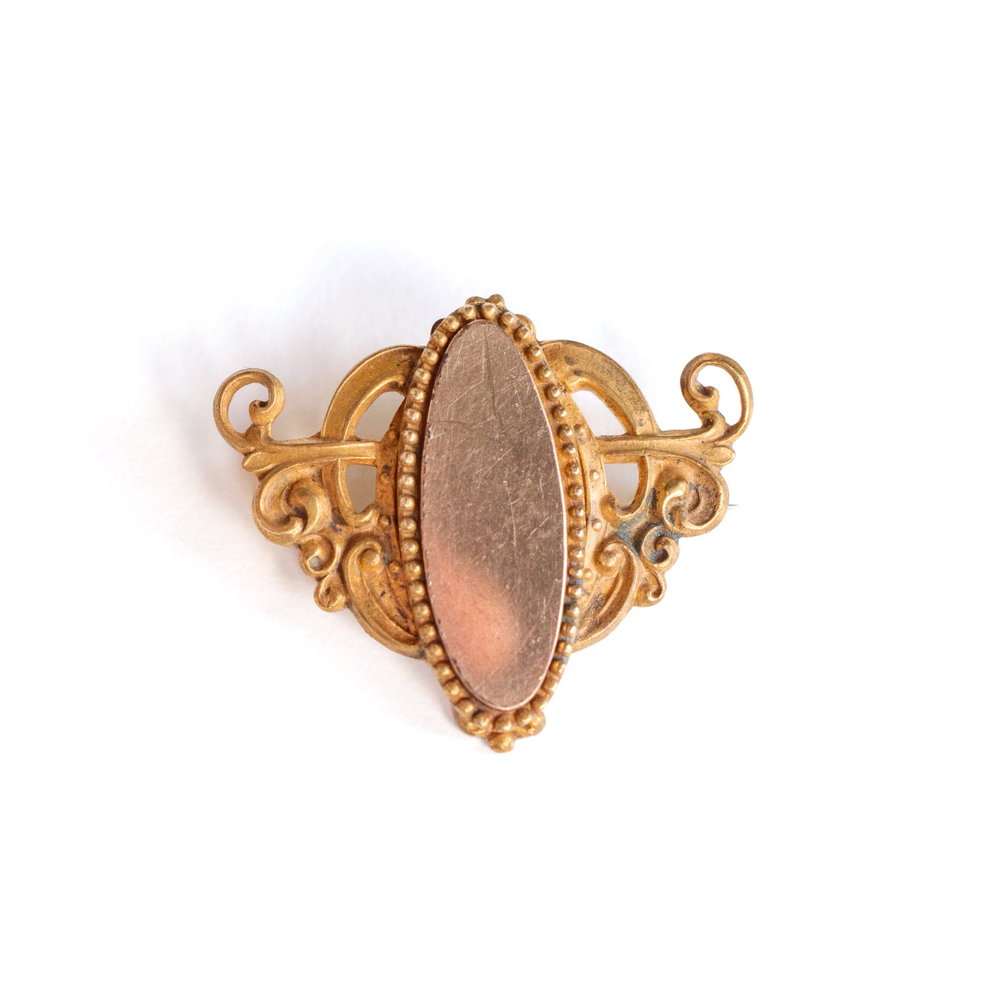 Antique Victorian Art Nouveau Gold Filled Brooch No Monogram